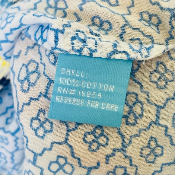 J McLaughlin Tunic Top S Coastal Boho Peasant Blouse Colorful Resort Beachwear - Picture 7 of 16